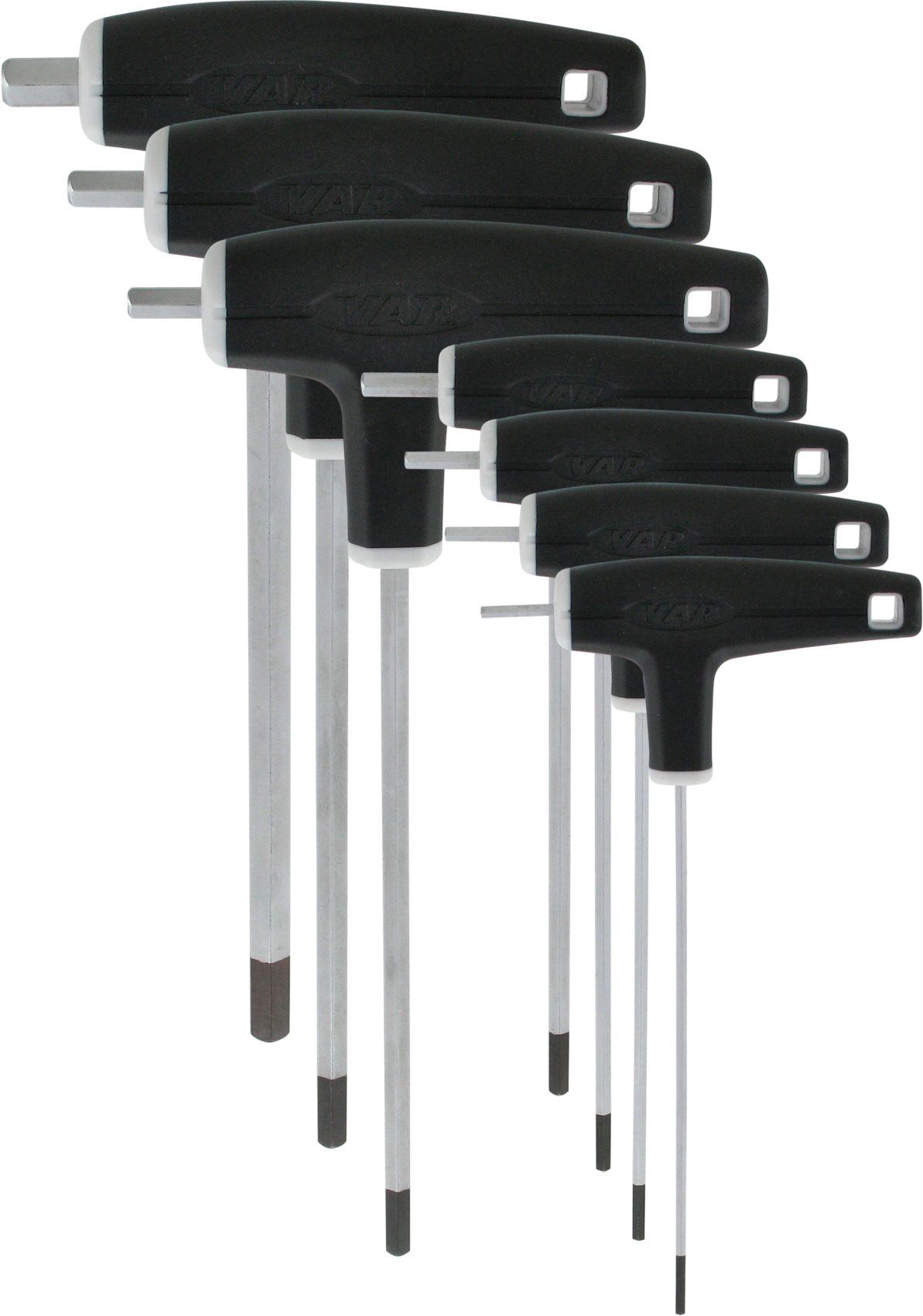 Cl-18000-02-08-Set of 7 P-Handle Hex Wrenches Straight-end