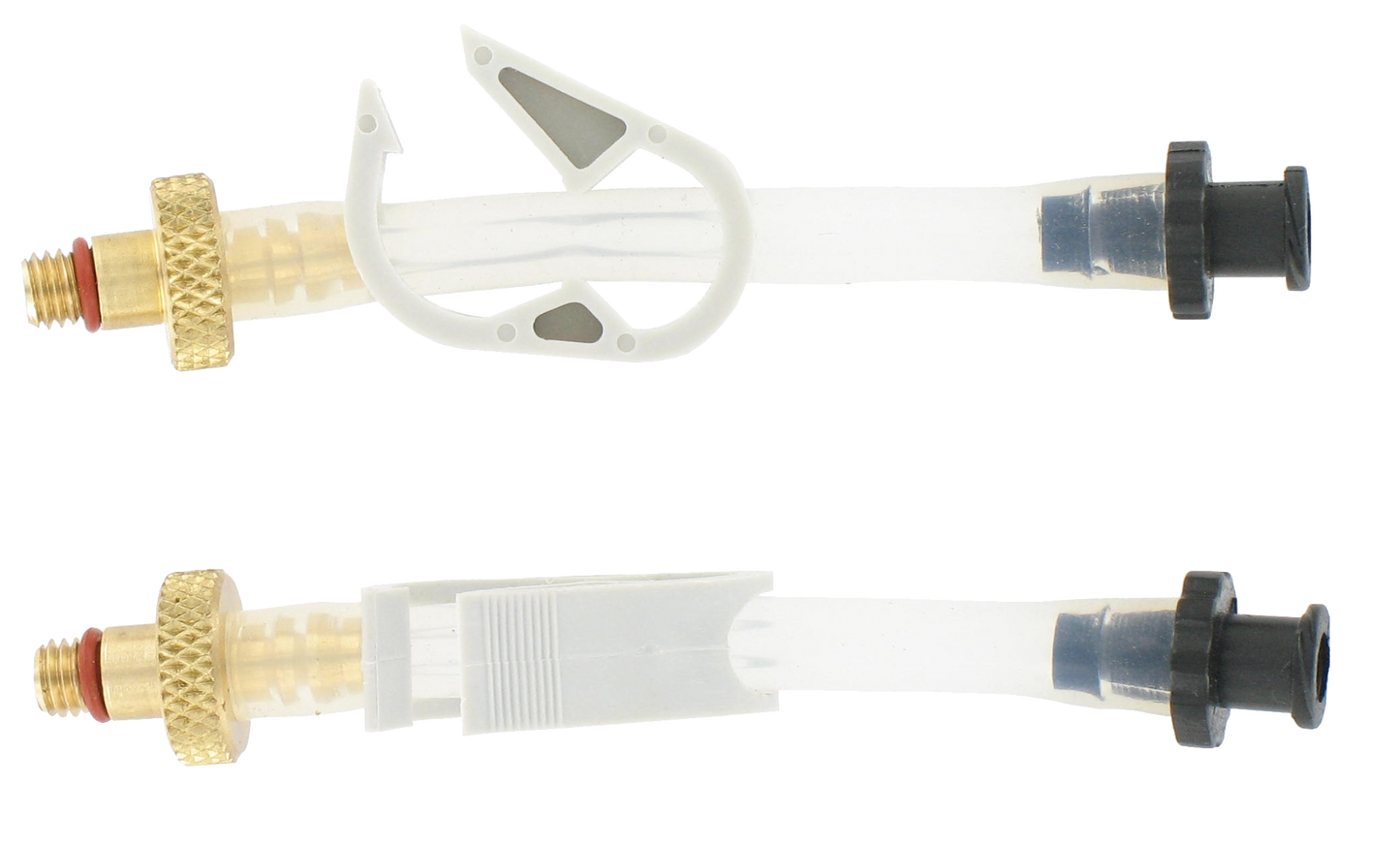 Set of 2 Hoses and M5 Fittings for Disc Brake Bleeding Kit