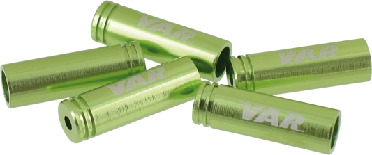 Bottle of 100 Aluminum Brake Cable Housing Ferrules - GREEN 4mm